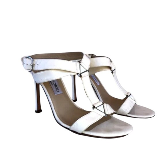 JIMMY CHOO Patent Leather Sandals - Picture 1 of 6